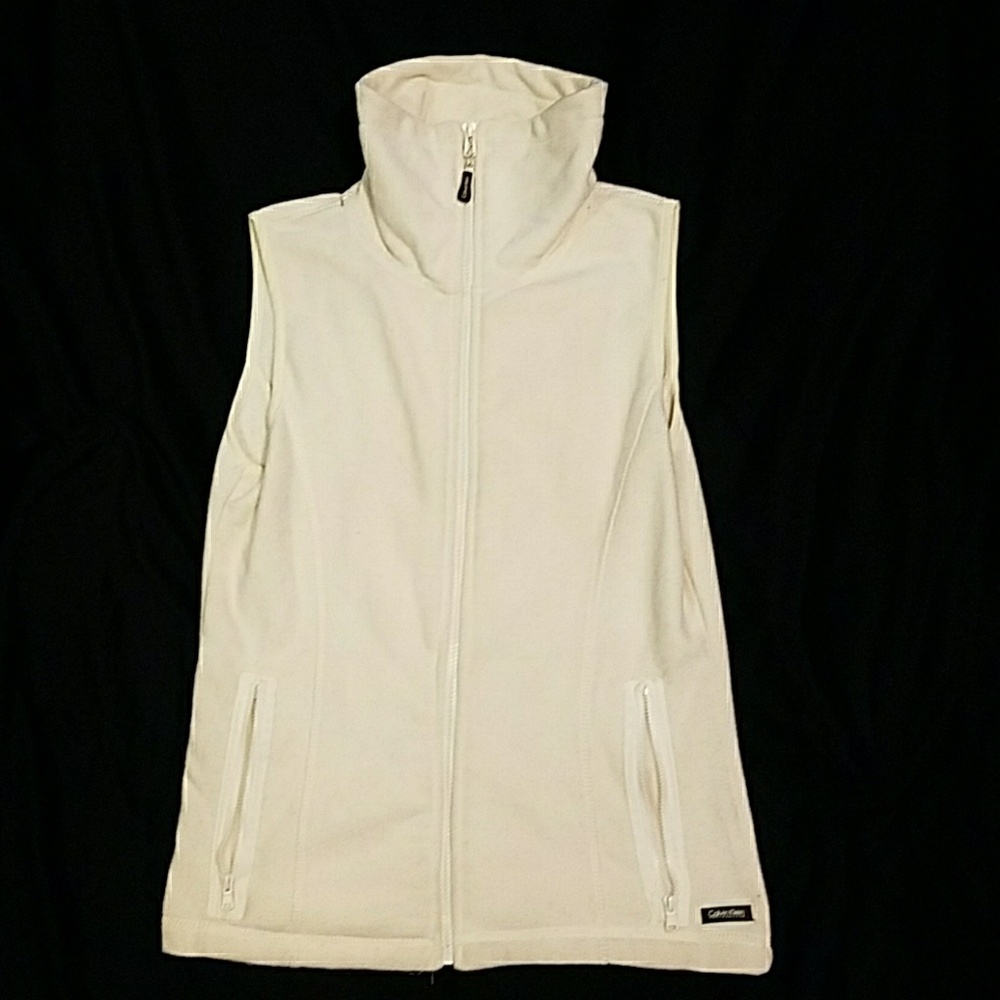 White Calvin Klein Fleece Performance Vest